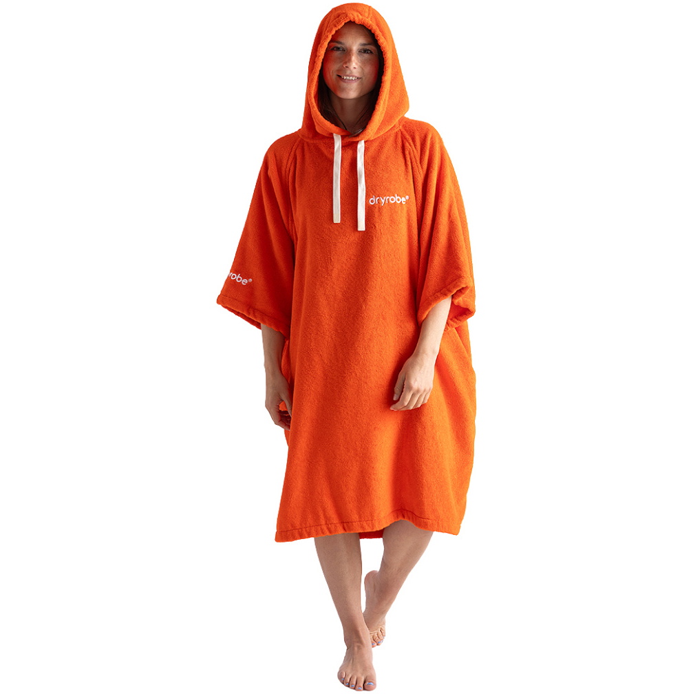 2026 Dryrobe Økologisk Håndklæde- Og Omklædningskåbe ORGANICTCRBO - Orange